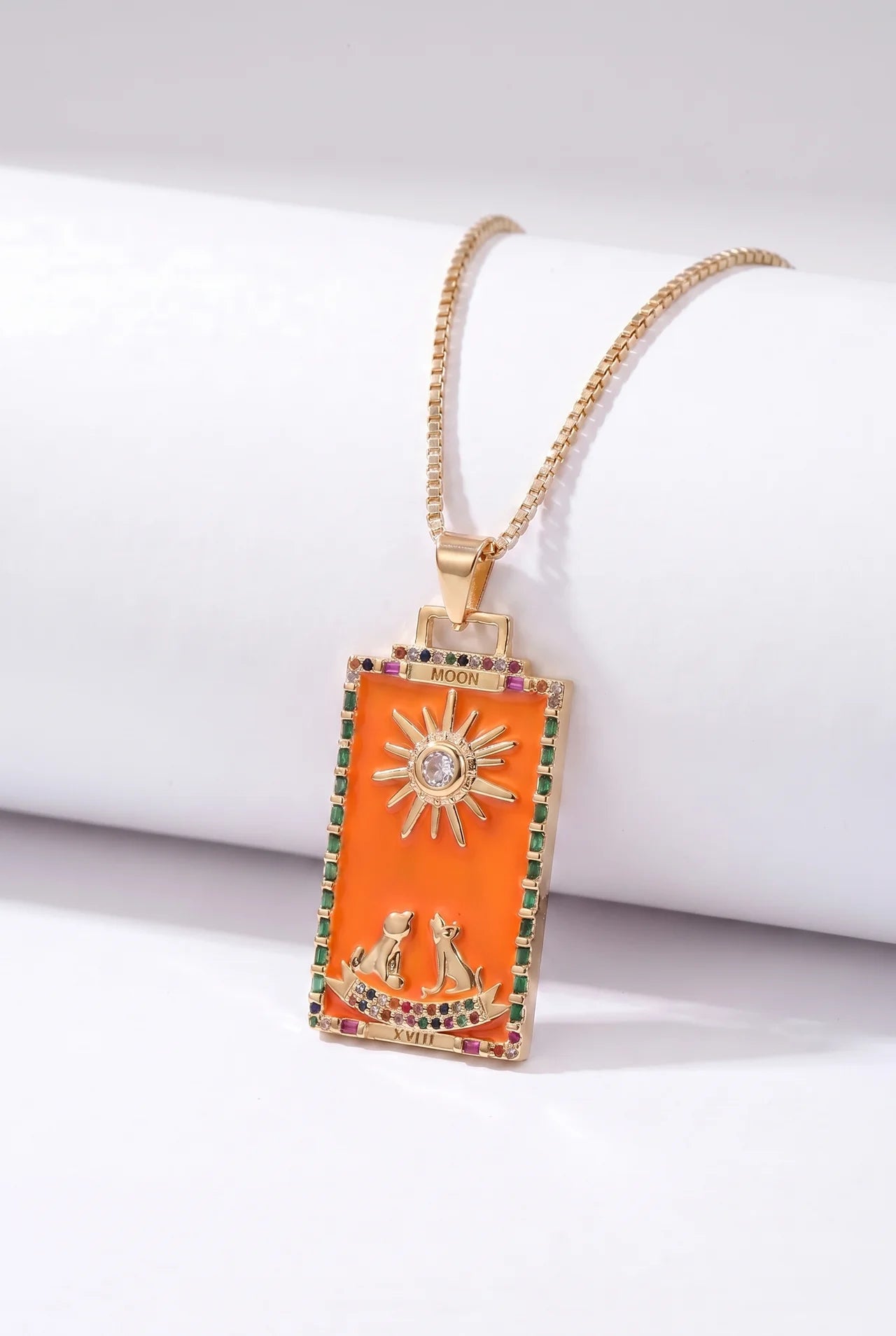 Tarot Gouden Ketting met Tarotkaart Hanger