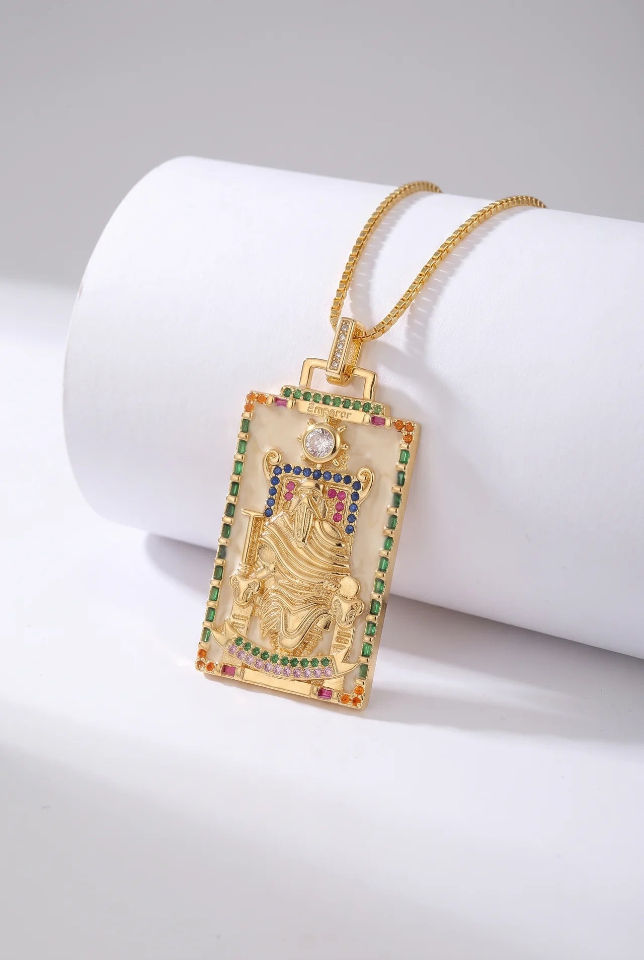 Tarot Gouden Ketting met Tarotkaart Hanger