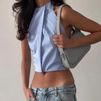 Félicie Halter Top met Gestreepte Drapering en Open Rug