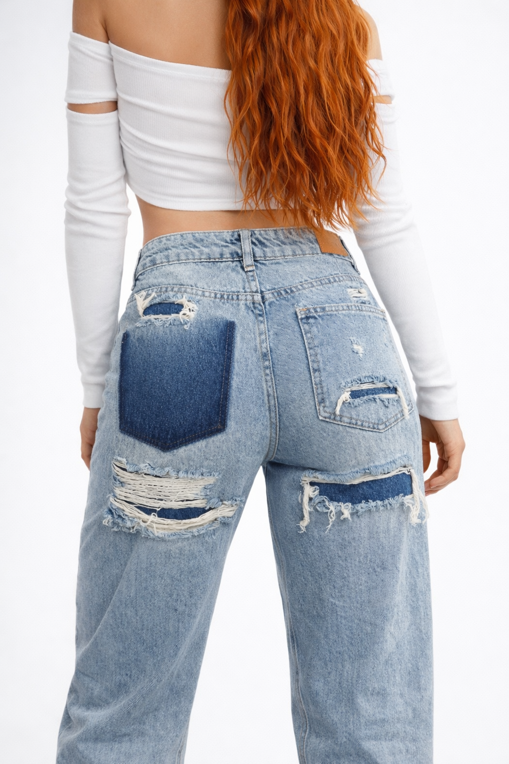 Colette Ripped Wide-Leg Jeans
