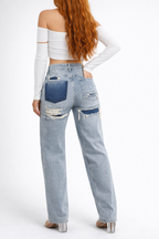 Colette Ripped Wide-Leg Jeans