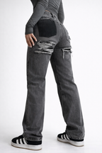 Colette Ripped Wide-Leg Jeans
