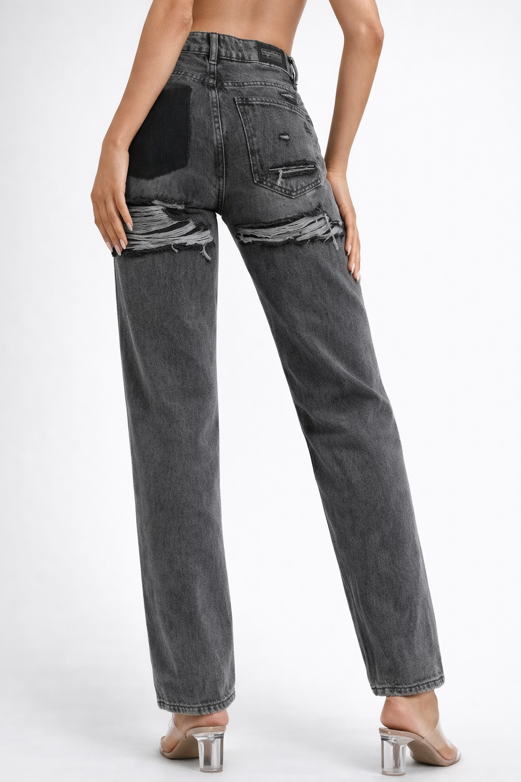 Colette Ripped Wide-Leg Jeans
