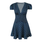 Flavie Mini Jurk Bloemenprint Diepe V-hals