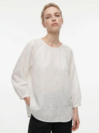 Albertine Geborduurd Blouse