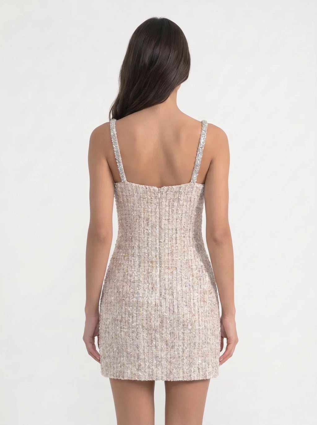Aliénor Tweed Mini Jurk met Bustierlijfje