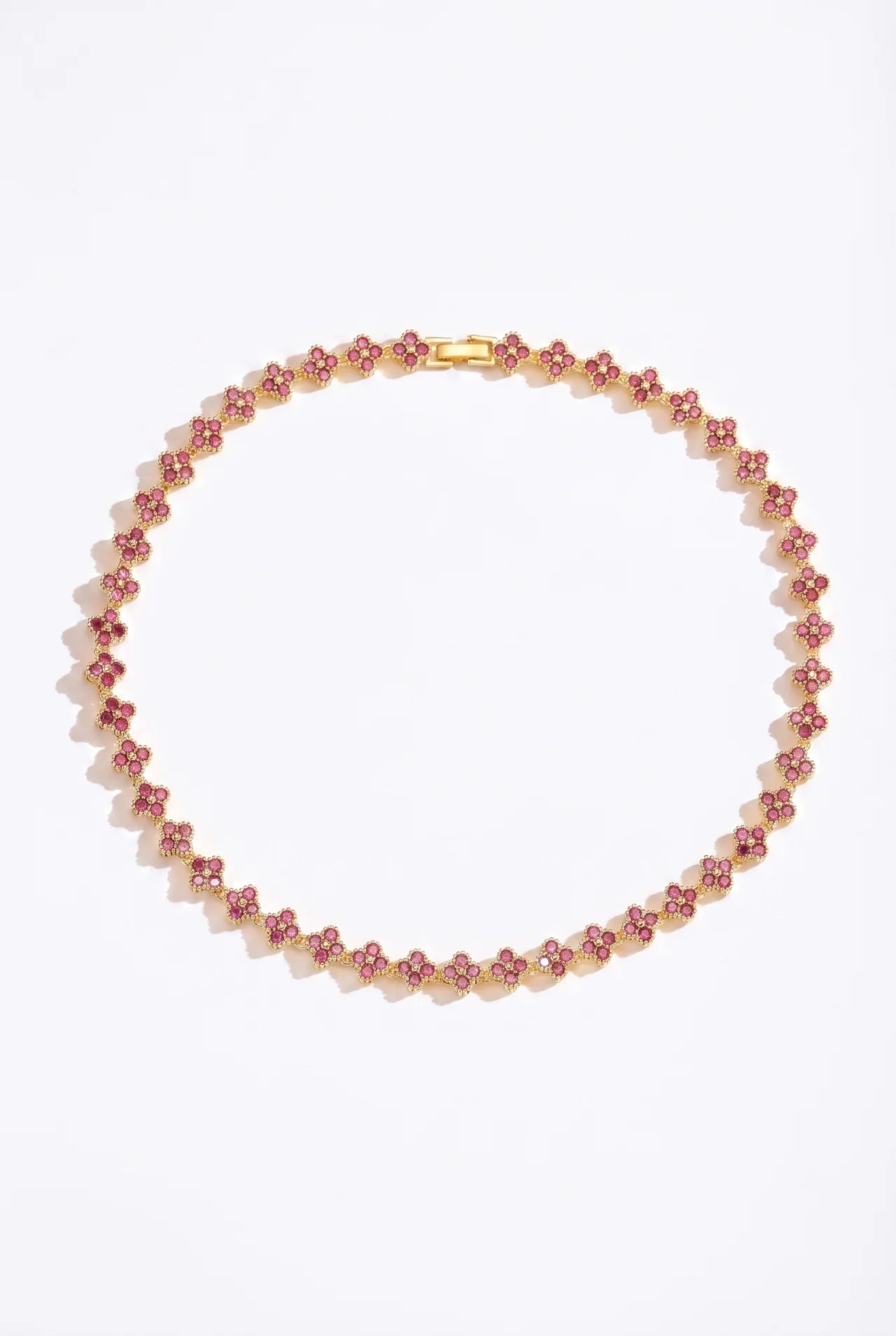 Iris Bloemen Ketting met Zirkonia