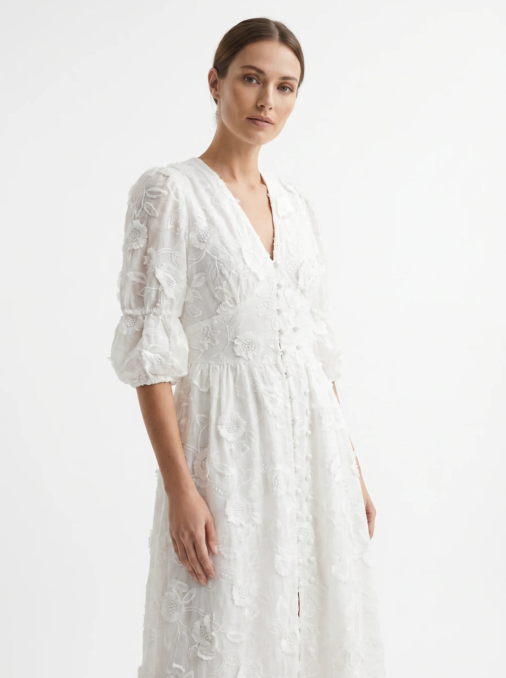 Adèle Maxi Jurk met 3D Bloemapplicaties