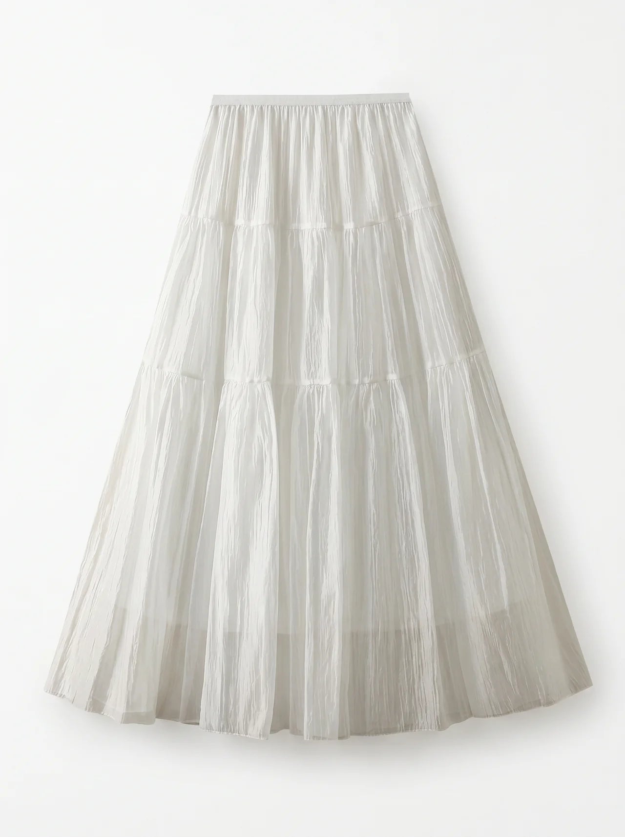 Florentine Gelaagde Maxi Rok met Elastische Taille