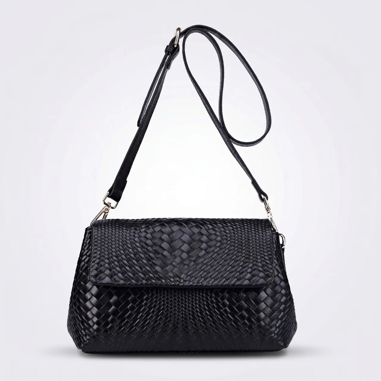 Brenne Gevlochten Leren Crossbody