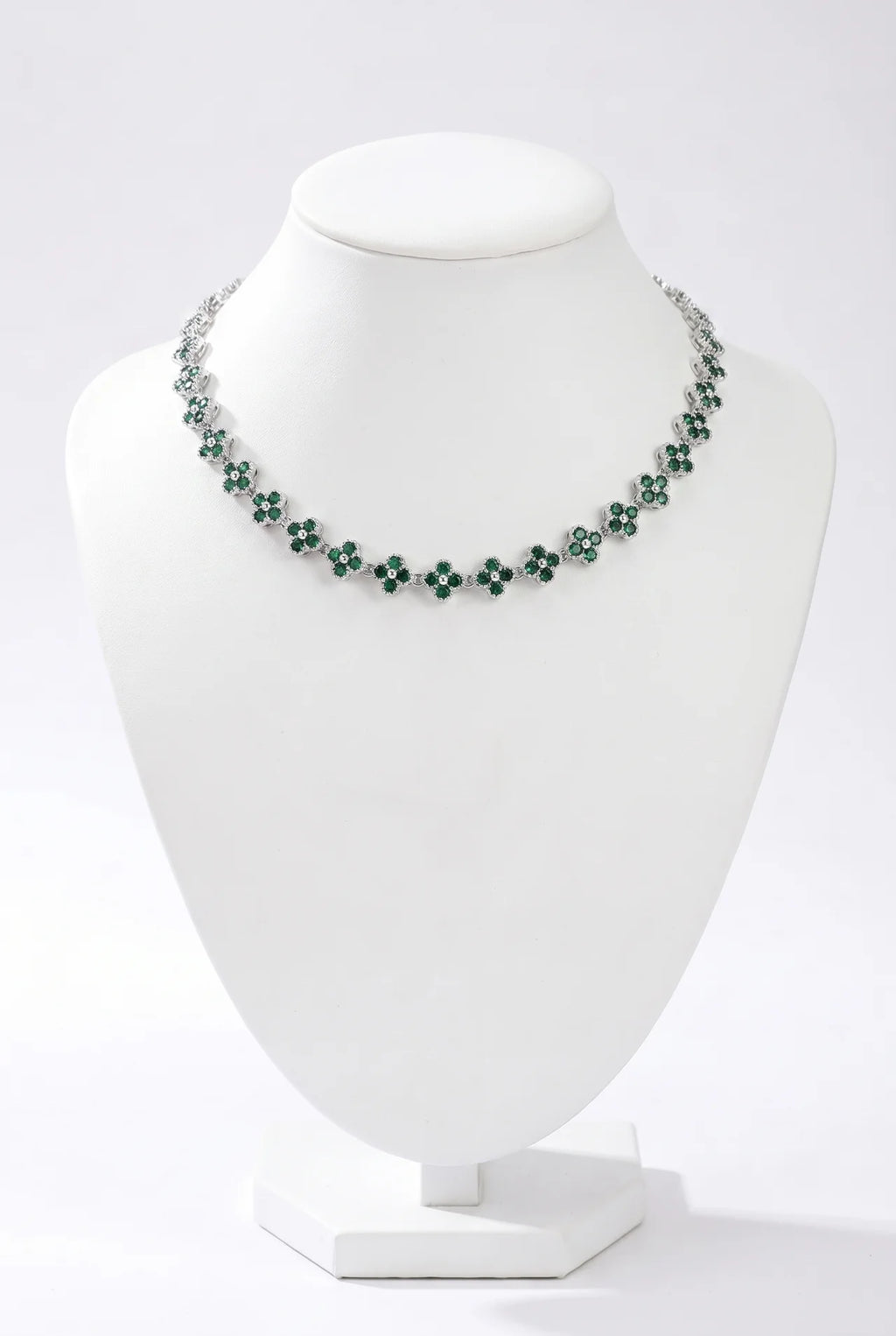 Iris Bloemen Ketting met Zirkonia