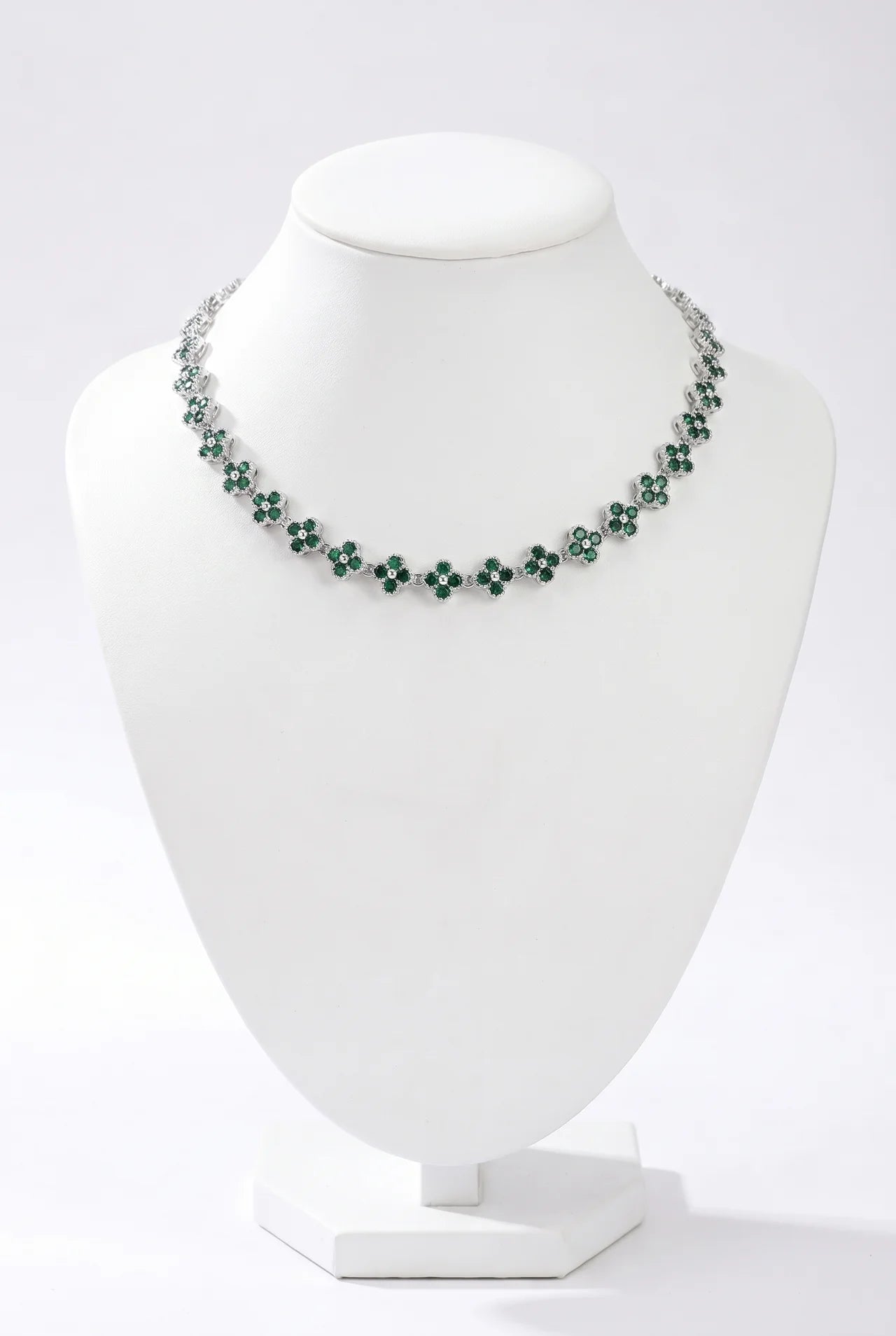 Iris Bloemen Ketting met Zirkonia