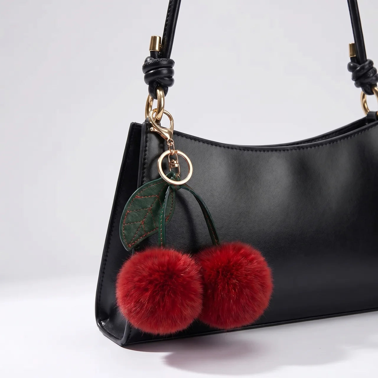 Cerise Pom Bag Charm