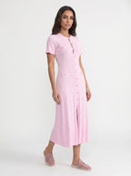 Marielle Midi Jurk met Knoopsluiting