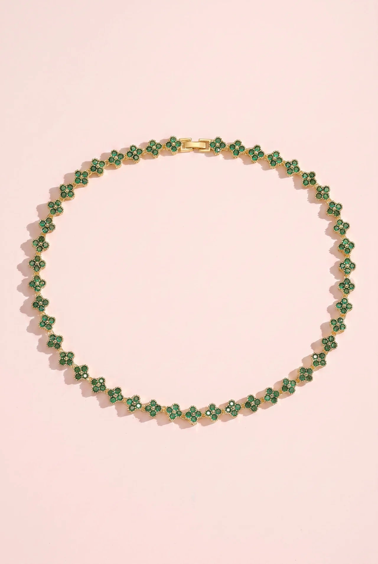 Iris Bloemen Ketting met Zirkonia