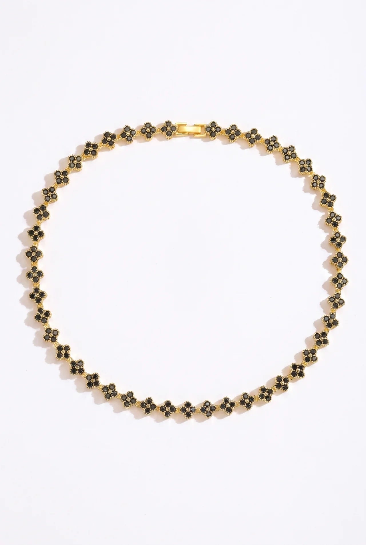 Iris Bloemen Ketting met Zirkonia
