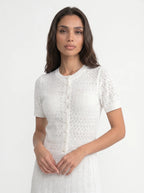Isolde Gebreide Midi Jurk met Knoopsluiting