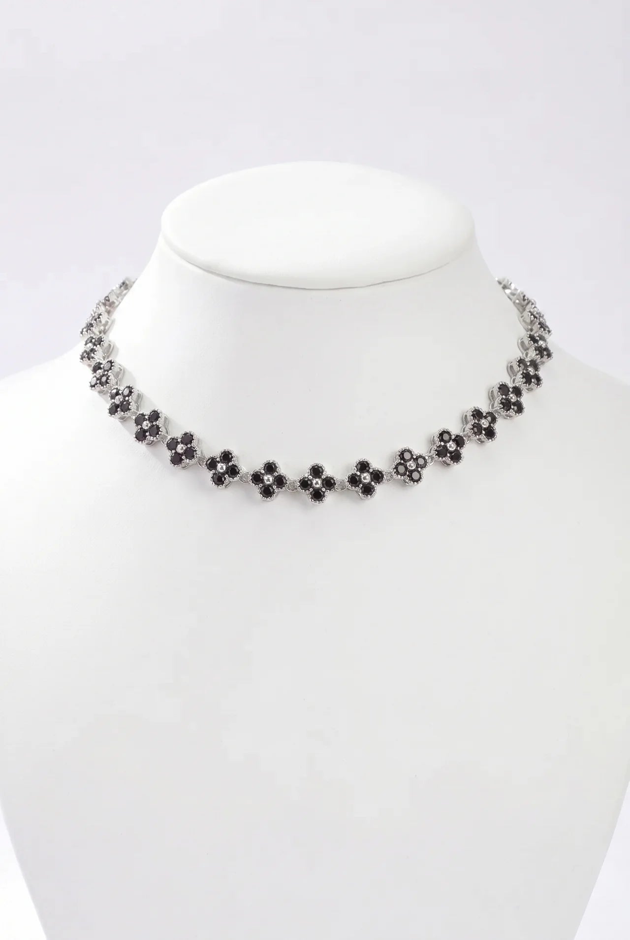Iris Bloemen Ketting met Zirkonia
