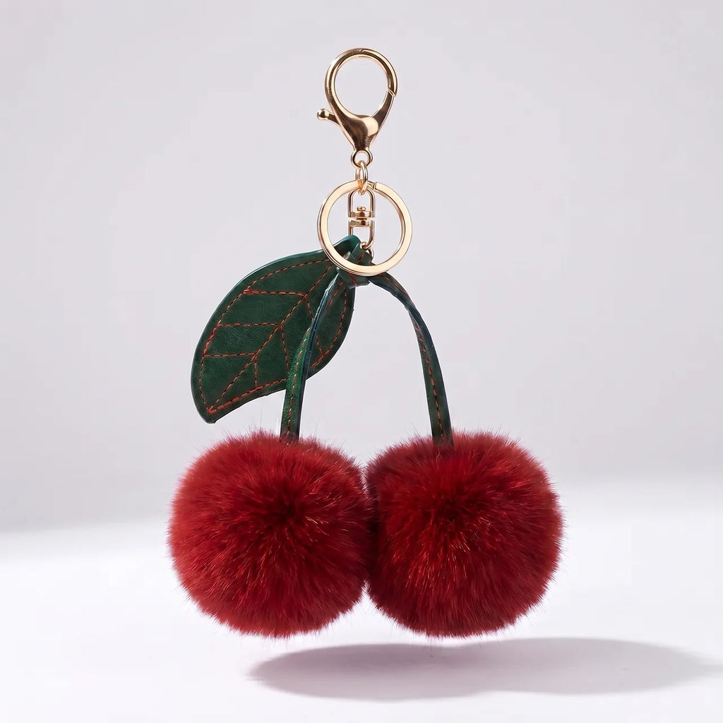 Cerise Pom Bag Charm