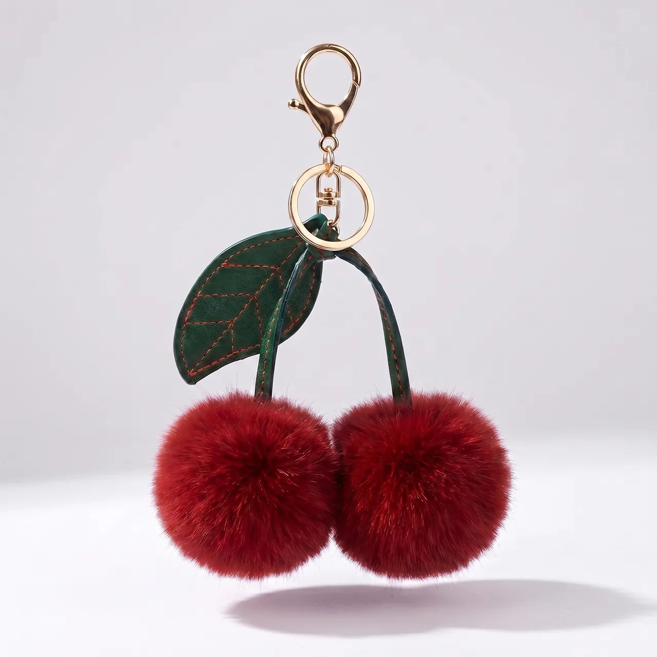 Cerise Pom Bag Charm
