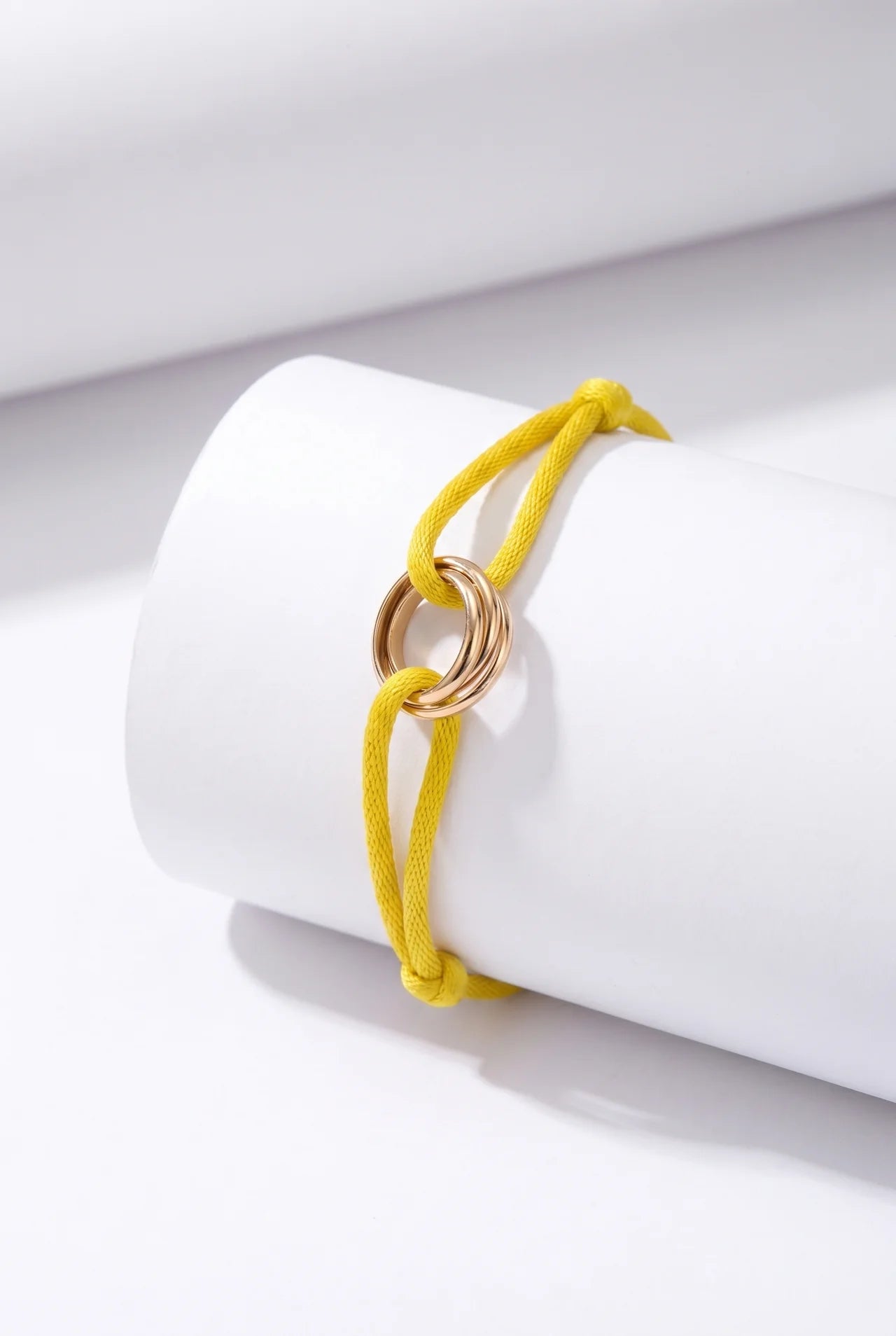 Tresse Gevlochten Armband met Gouden Schakel