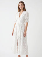 Adèle Maxi Jurk met 3D Bloemapplicaties