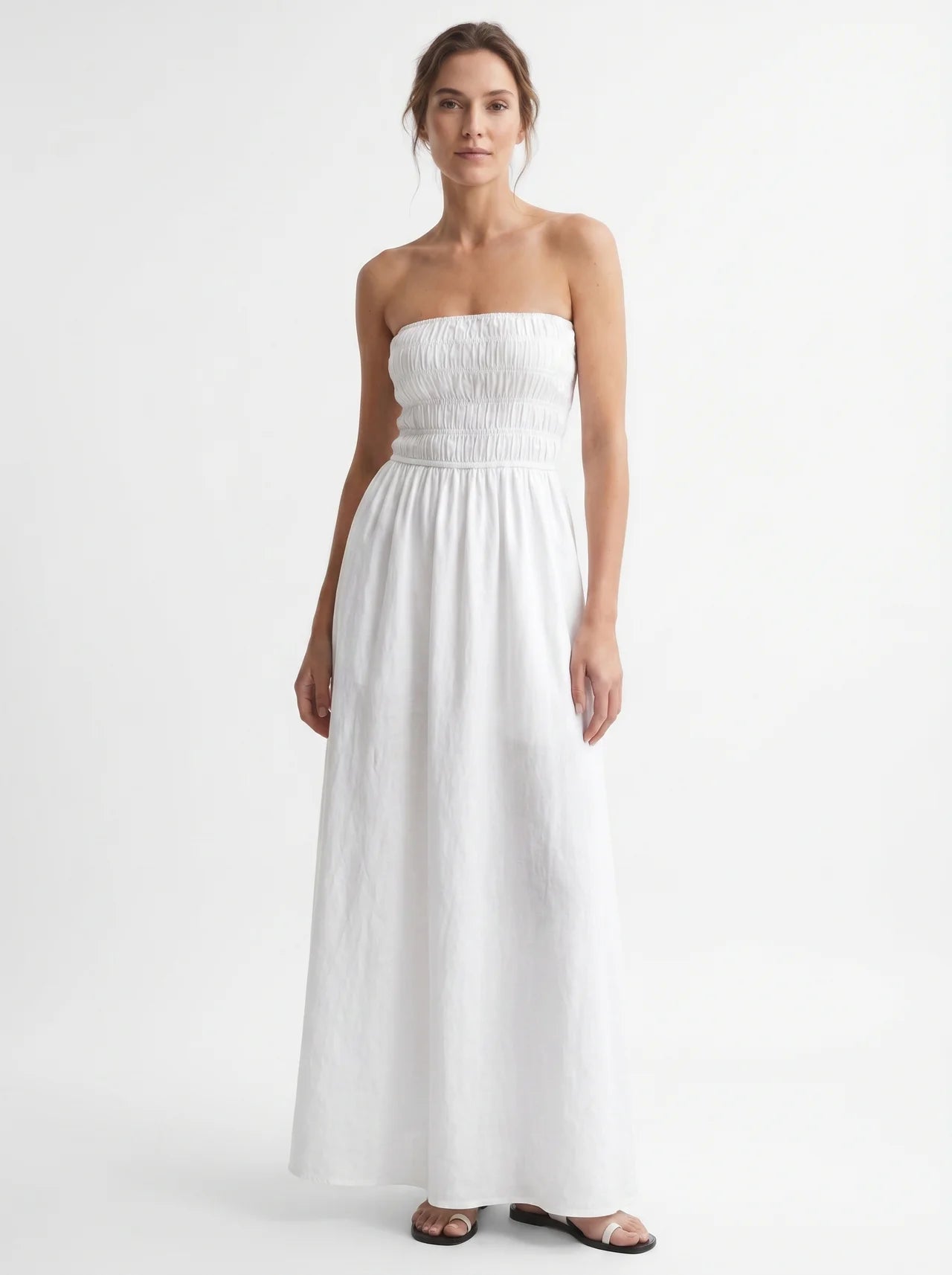 Olympe Bandeau Maxi Jurk met Elastisch Bovenstuk