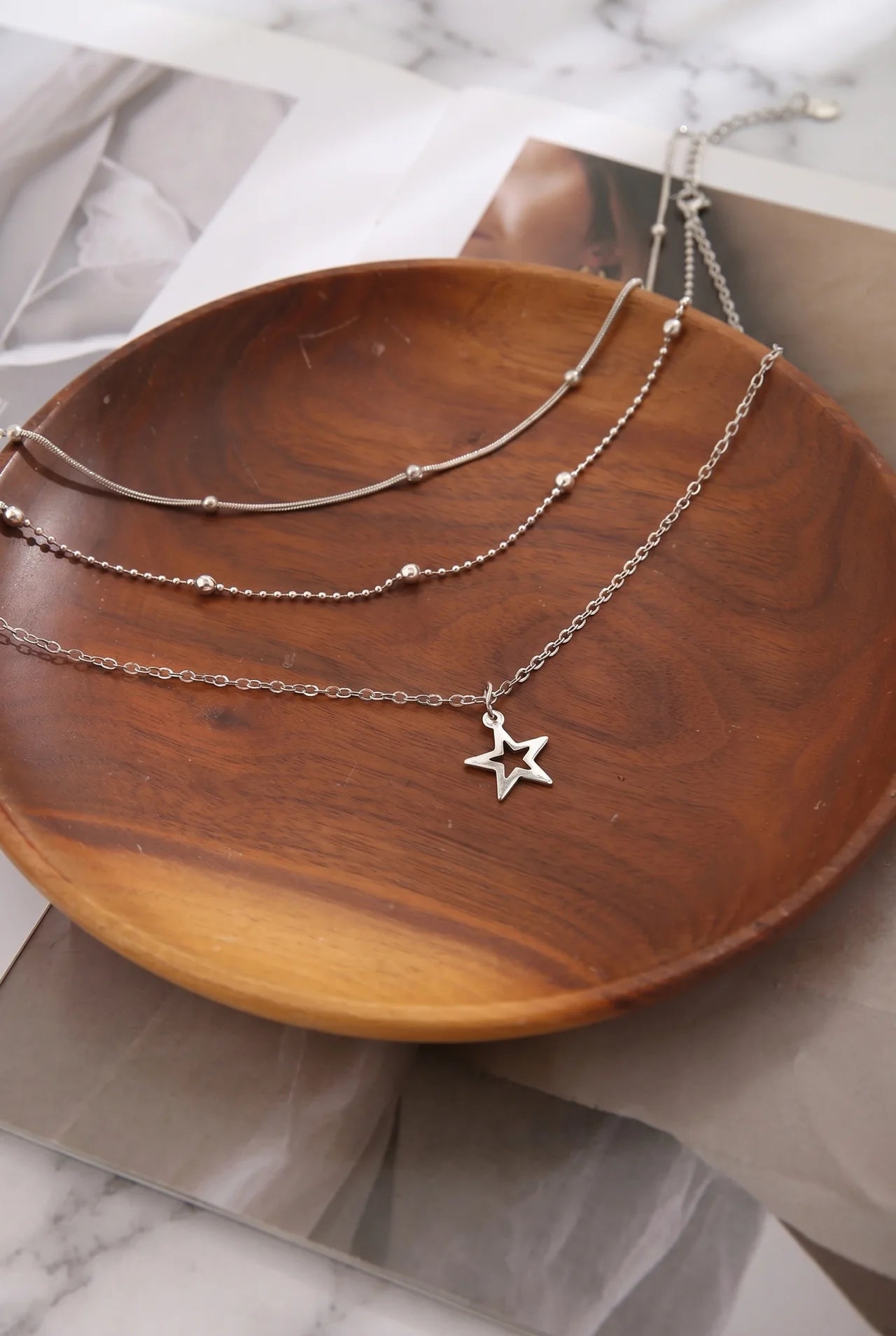Julayne Zilveren Ketting Set met Sterdetail