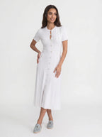 Marielle Midi Jurk met Knoopsluiting