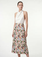 Jourdain Midi Rok met Bloemenprint en Hoge Taille