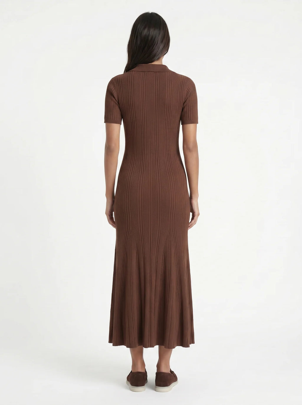Laetitia Gebreide Maxi Jurk met Polokraag