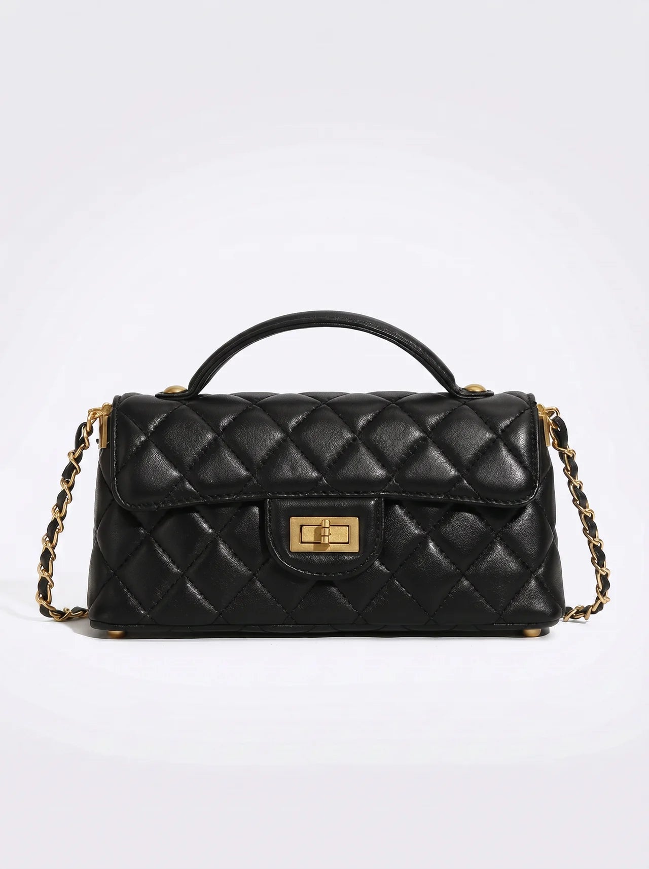 Vendôme Gewatteerde Leren Crossbody met Gouden Ketting