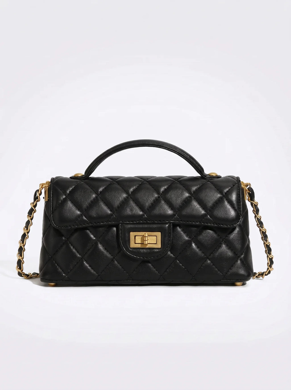 Vendôme Gewatteerde Leren Crossbody met Gouden Ketting
