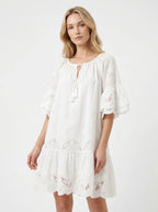 Mathilde Mini Jurk met Broderie Anglaise