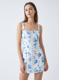 Élodie Mini Jurk met Corset en Toile de Jouy Print