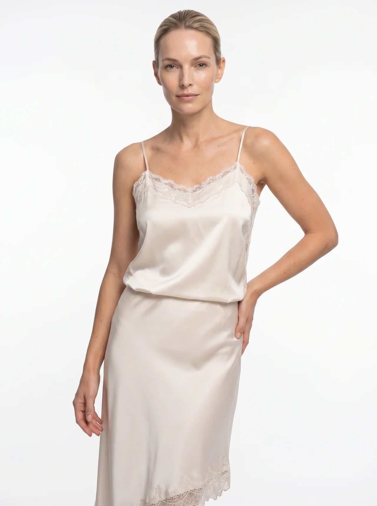 Renée Satijnen Midi Rok Asymmetrisch Kant