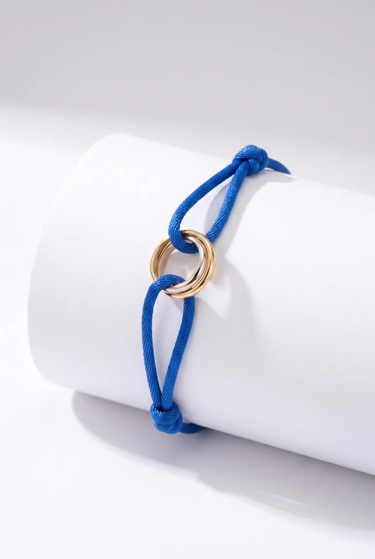 Tresse Gevlochten Armband met Gouden Schakel