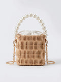 Perle Rattan Bucket Bag