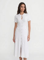 Marielle Midi Jurk met Knoopsluiting