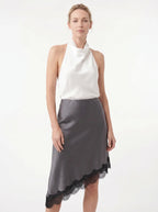 Renée Satijnen Midi Rok Asymmetrisch Kant