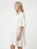Mathilde Mini Jurk met Broderie Anglaise