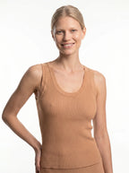 Guillemette Ribstof Top met U-Hals