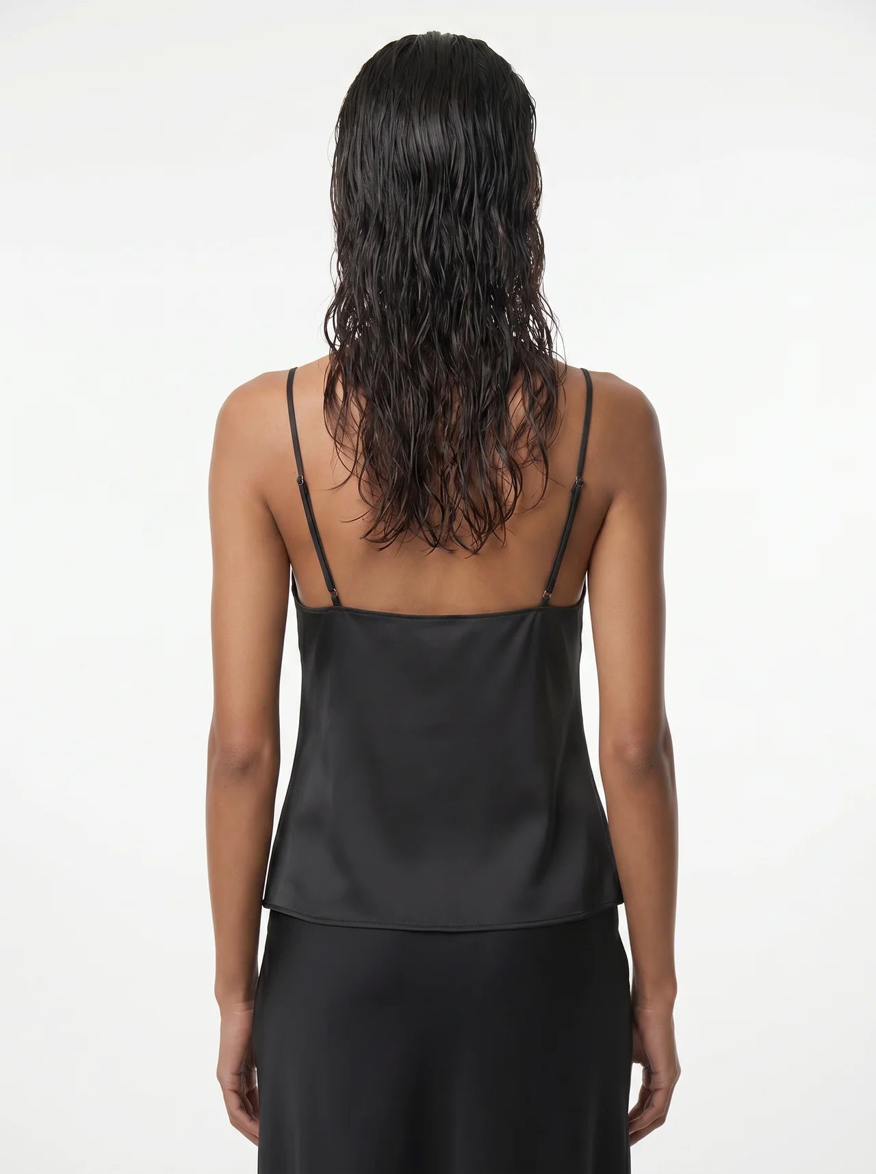 Éliane Satijnen Camisole Top met V-Hals en Strikdetail
