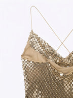 Roxane Pailletten Maxi Jurk Watervalhals Kruisrug