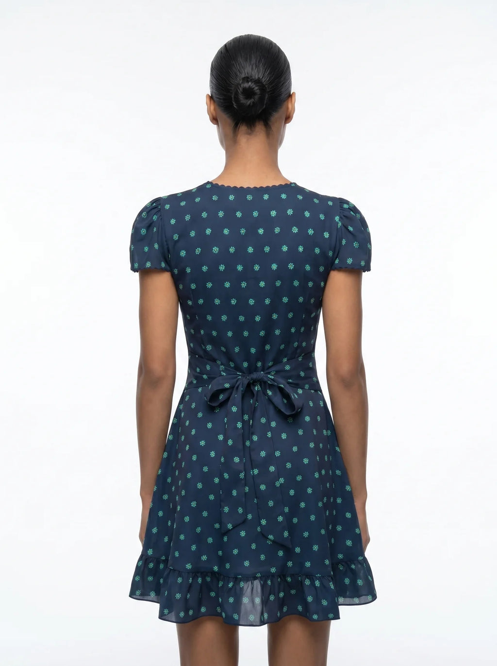 Flavie Mini Jurk Bloemenprint Diepe V-hals