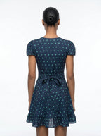 Flavie Mini Jurk Bloemenprint Diepe V-hals