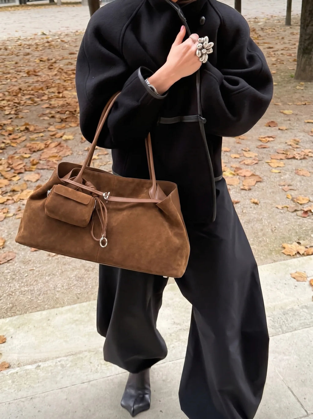 Twist Suede Tote