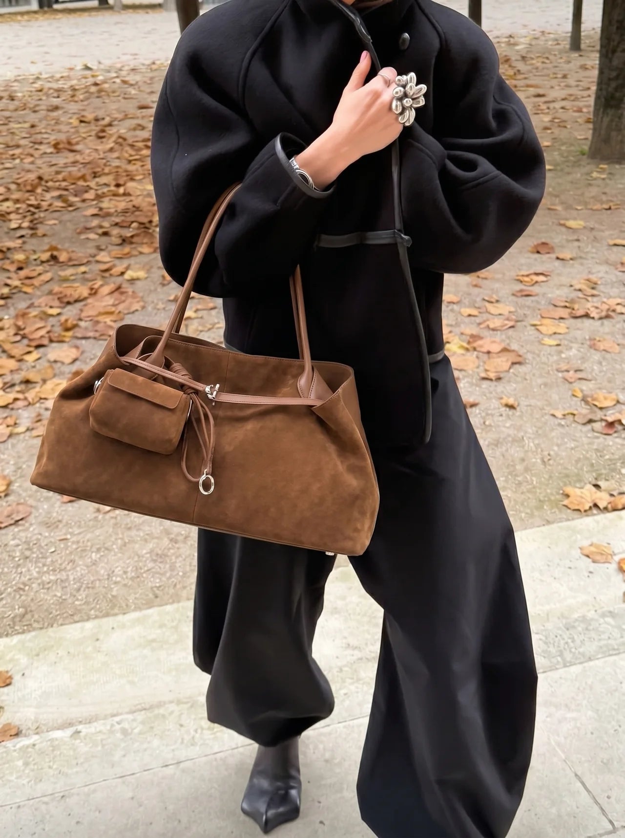 Twist Suede Tote