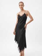 Honorine Satijnen Slip Dress Kanten Zoom Asymmetrisch