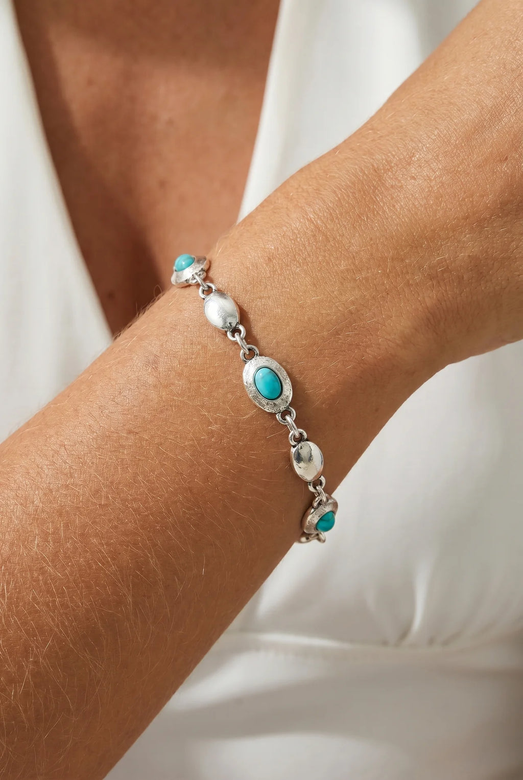 Léa Schakelarmband met Gekleurde Stenen